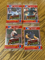 1984 Donruss Action All Stars Lot Of (4) Unopened Packs.