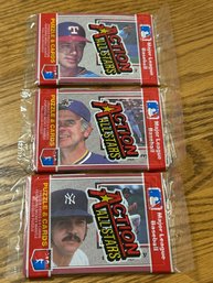 1983 Donruss Action All Stars Lot Of (3) Unopened Packs.