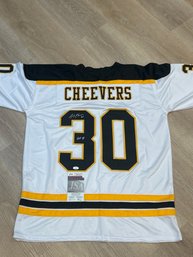 Gerry Cheevers Autographed Jersey With JSA COA!