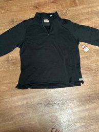 Wrangler Authentics Mens Black Long Sleeve Quarter Zip