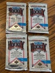 1991 - 1992 Upper Deck Hockey Unopened Packs Lot Of (4)