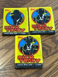 1990 Topps Dick Tracy Unopened Packs Lot Of (3)