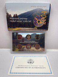 2004 United States Mint Westward Journey Nickel  Series Coin Set W/ Box  COA