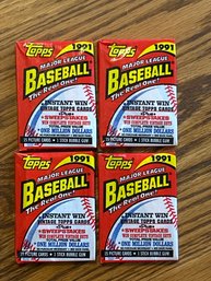1991 Topps Wax Packs  Lot Of (4)