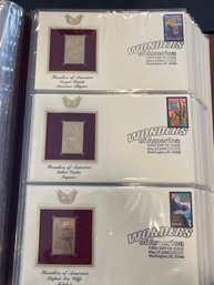 Golden Replicas Of United States Stamps 22kt Gold - Lot Of 6