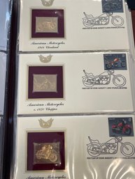 Golden Replicas Of United States Stamps 22kt Gold - Lot Of 6