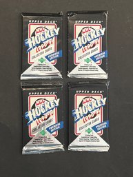 1990-91 Upper Deck Hockey Unopened Packs Lot Of 4