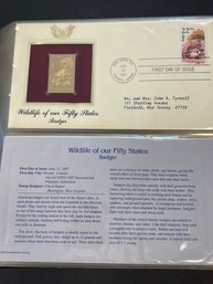 Golden Replicas Of United States Stamps 22kt Gold - Lot Of 6