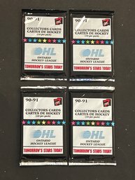 1990-91 Ontario Hockey League Unopened Packs Lot Of 4