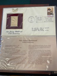 Golden Replicas Of United States Stamps 22kt Gold - Lot Of 5