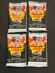 1990/91 Pro Set Hockey Cards Series 2. Lot Of (4) Unopened Packs