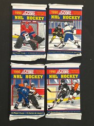 1990 Score Hockey Lot Of (4) Unopened Packs