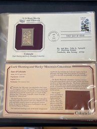 Golden Replicas Of United States Stamps 22kt Gold - Lot Of 5