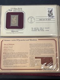 Golden Replicas Of United States Stamps 22kt Gold - Lot Of 5