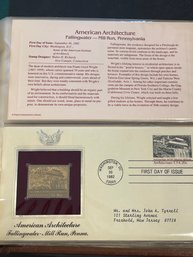 Golden Replicas Of United States Stamps 22kt Gold - Lot Of 6