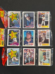 1989 Topps Baseball Rack Pack Lot Of 3
