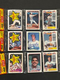 1989 Topps Baseball Rack Pack Lot Of 3