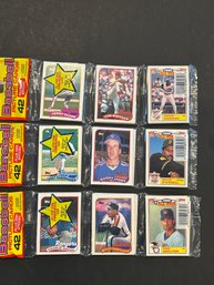 1989 Topps Baseball Rack Pack Lot Of 3