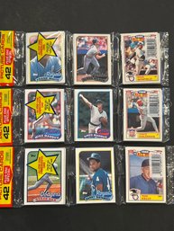1989 Topps Baseball Rack Pack Lot Of 3