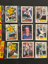 1989 Topps Baseball Rack Pack Lot Of 3