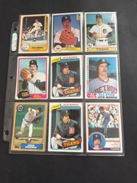 Jack Morris Baseball Card Lot Of 18