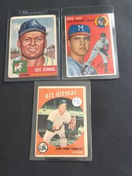 1950s Baseball Card Lot Of 3