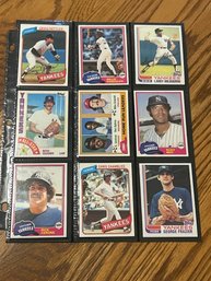 Lot Of (18) 1980s New York Yankees Baseball Cards