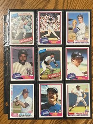 Lot Of (18) 1980s New York Yankees Baseball Cards