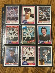 Lot Of (18) 1980s New York Yankees Baseball Cards