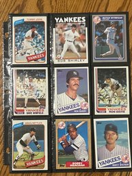 Lot Of (18) 1980s New York Yankees Baseball Cards