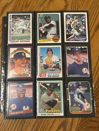 Lot Of (18) 1980s New York Yankees Baseball Cards