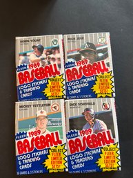 1989 Fleer Baseball Cello Pack Lot Of 4