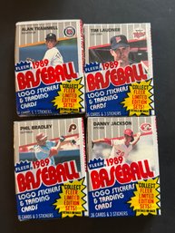 1989 Fleer Baseball Cello Pack Lot Of 4