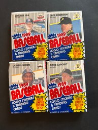 1989 Fleer Baseball Cello Pack Lot Of 4