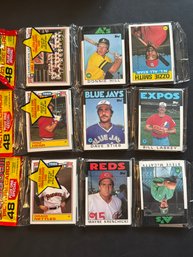 1986 Topps Baseball Rack Pack Lot Of 3