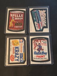 1973 Wacky Packages Card Lot Of 4