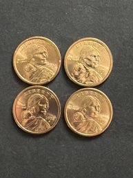 2000 P Sacagawea Dollar Coin Lot Of 4. BU