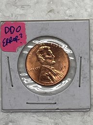 BU 2017 D LINCOLN CENT DDO VARIETY