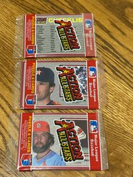 1983 Donruss Action All Stars Lot Of (3) Unopened Packs.