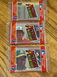 1983 Donruss Action All Stars Lot Of (3) Unopened Packs.