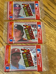 1983 Donruss Action All Stars Lot Of (3) Unopened Packs.