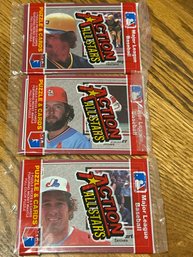 1983 Donruss Action All Stars Lot Of (3) Unopened Packs.
