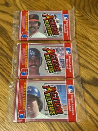 1983 Donruss Action All Stars Lot Of (3) Unopened Packs.