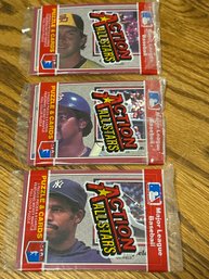 1983 Donruss Action All Stars Lot Of (3) Unopened Packs.