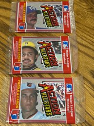 1983 Donruss Action All Stars Lot Of (3) Unopened Packs.