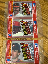1983 Donruss Action All Stars Lot Of (3) Unopened Packs.