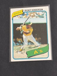 1980 Topps Baseball Card Rickey Henderson