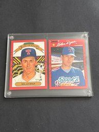 1990 Donruss Baseball Card Error Nolan Ryan Lot Of 2