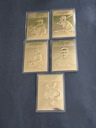 2009 New York Yankees Gold Baseball Card Lot Of 5