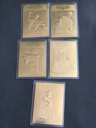 2009 New York Yankees Gold Baseball Card Lot Of 5